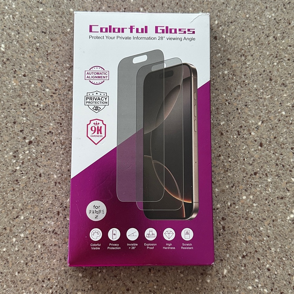 🆕Tempered Glass Screen Protector for iPhone - Black